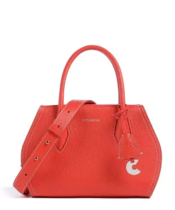 Lord Handtasche genarbtes Leder orange