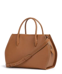 Lord Handtasche genarbtes Leder braun