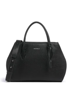Lord Handtasche genarbtes Leder schwarz