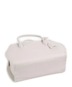 Lord Handtasche genarbtes Leder weiß