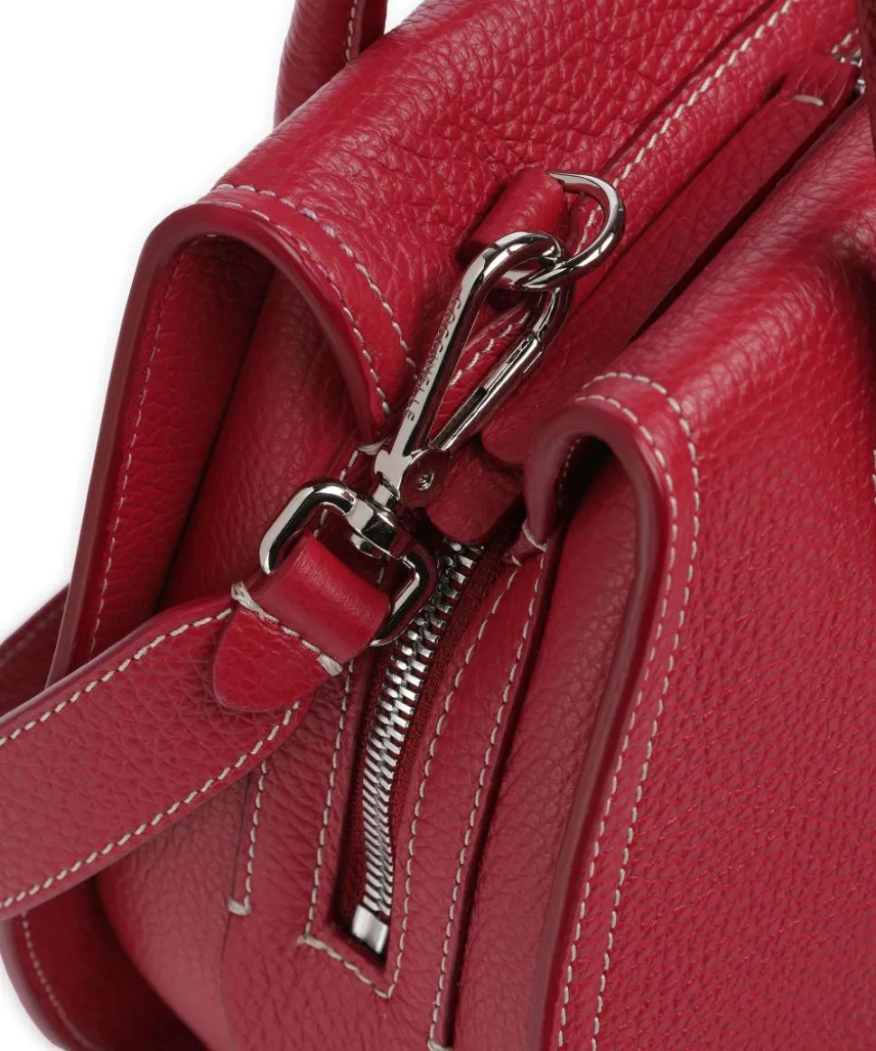 Lord Handtasche genarbtes Leder rot