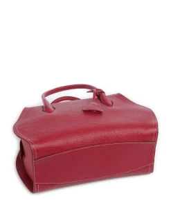 Lord Handtasche genarbtes Leder rot