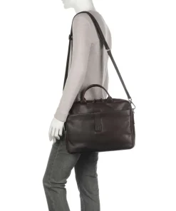 Loreto Pandion Aktentasche 14″ Pull-Up Rindsleder dunkelbraun