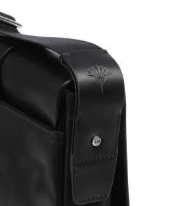 Loreto Paris Umhängetasche fein genarbtes Rindsleder schwarz