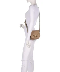 Lotus Mini Umhängetasche genarbtes Leder hellbraun