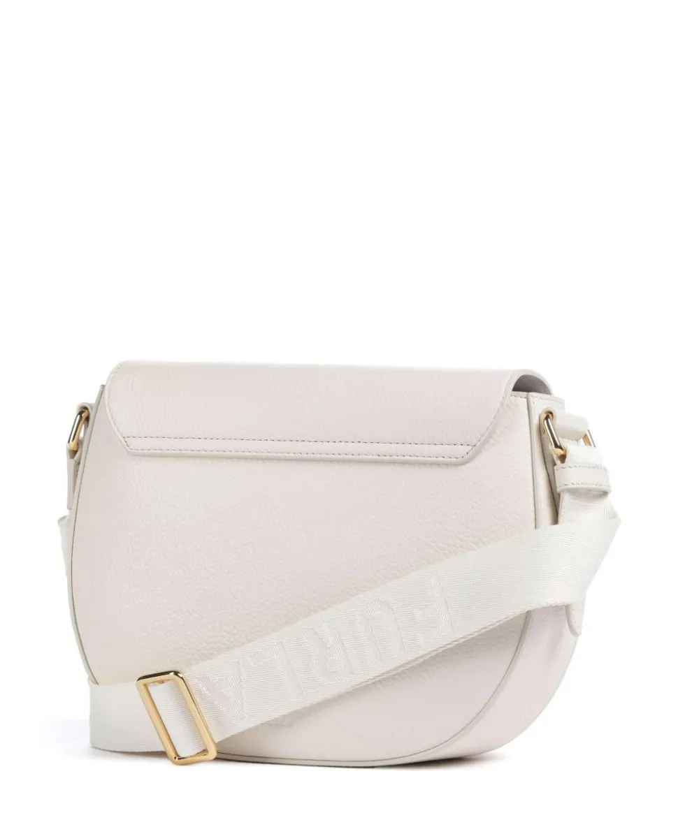 Lotus S Umhängetasche genarbtes Leder weiß