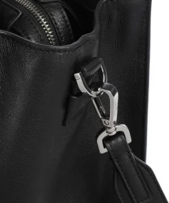 Lou 2 3D Leather L Handtasche genarbtes Leder schwarz