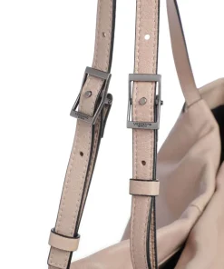 Lou 2 3D Leather L Shopper genarbtes Rindsleder beige