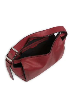 Lou 2 3D Leather M Beuteltasche genarbtes Rindsleder rot