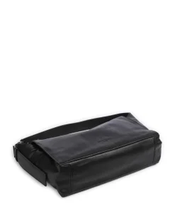 Lou 2 3D Leather M Beuteltasche genarbtes Rindsleder schwarz