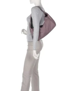 Lou 2 3D Leather M Beuteltasche genarbtes Rindsleder violett