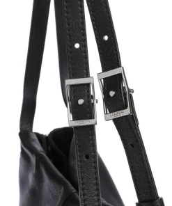 Lou 2 3D Leather M Shopper genarbtes Leder schwarz