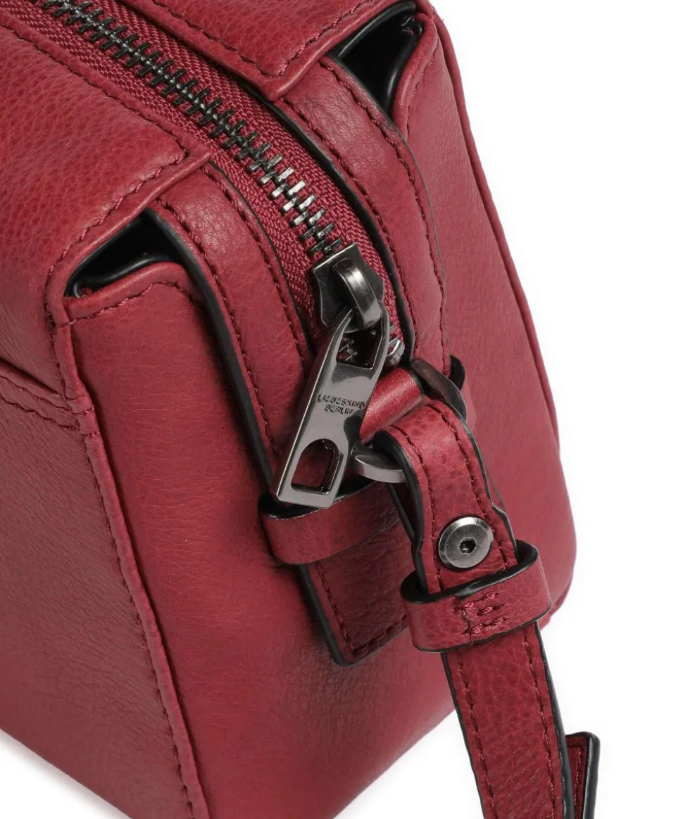 Lou 2 3D Leather S Umhängetasche genarbtes Rindsleder rot