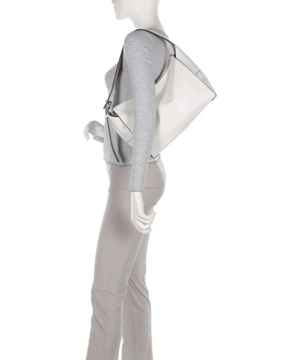 Lou Calf Optic M Beuteltasche fein genarbtes Kalbsleder weiß