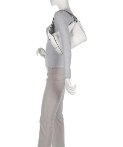 Lou Calf Optic S Beuteltasche Leder weiß