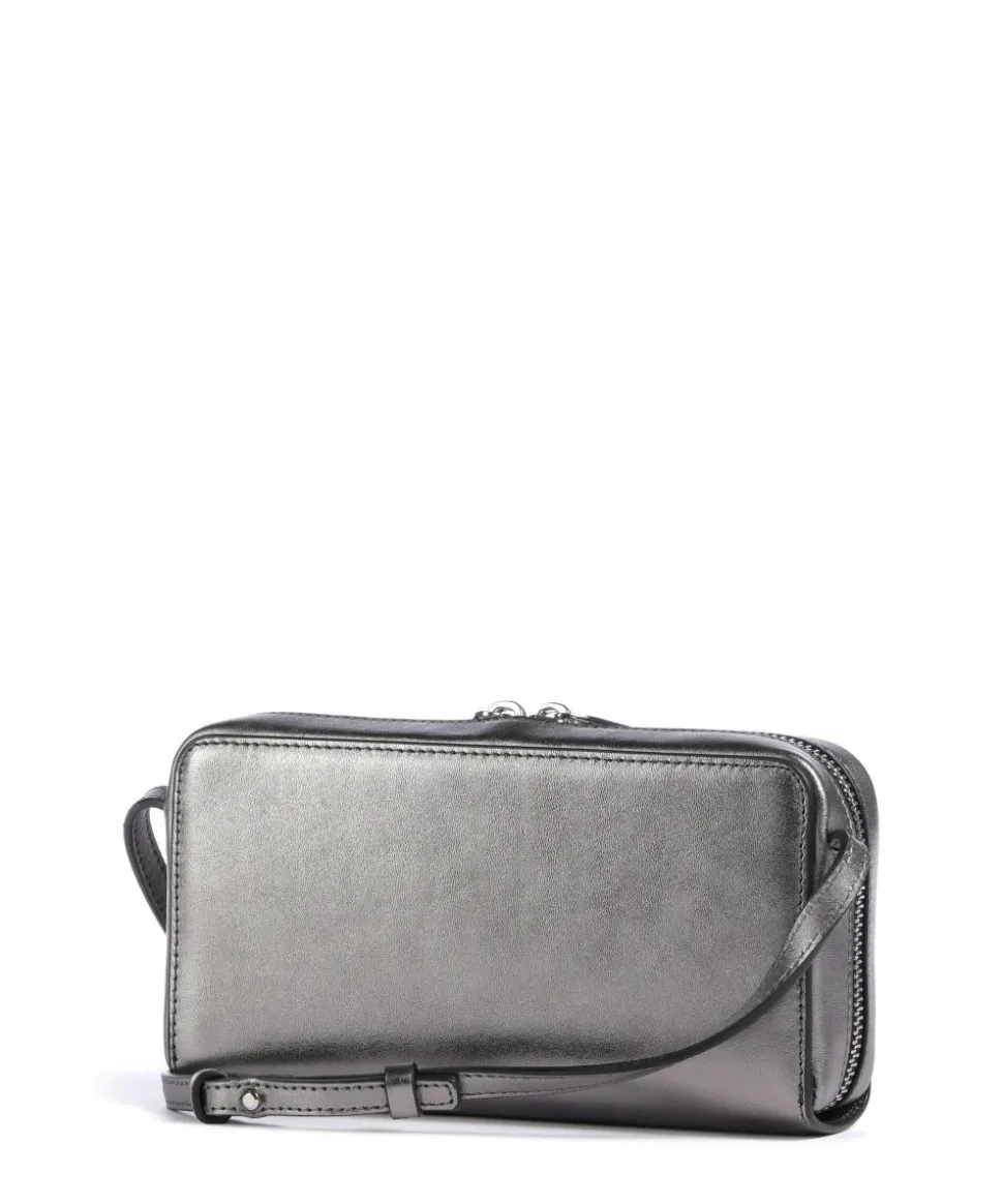 Lou Silverstone XS Umhängetasche Rindsleder silber