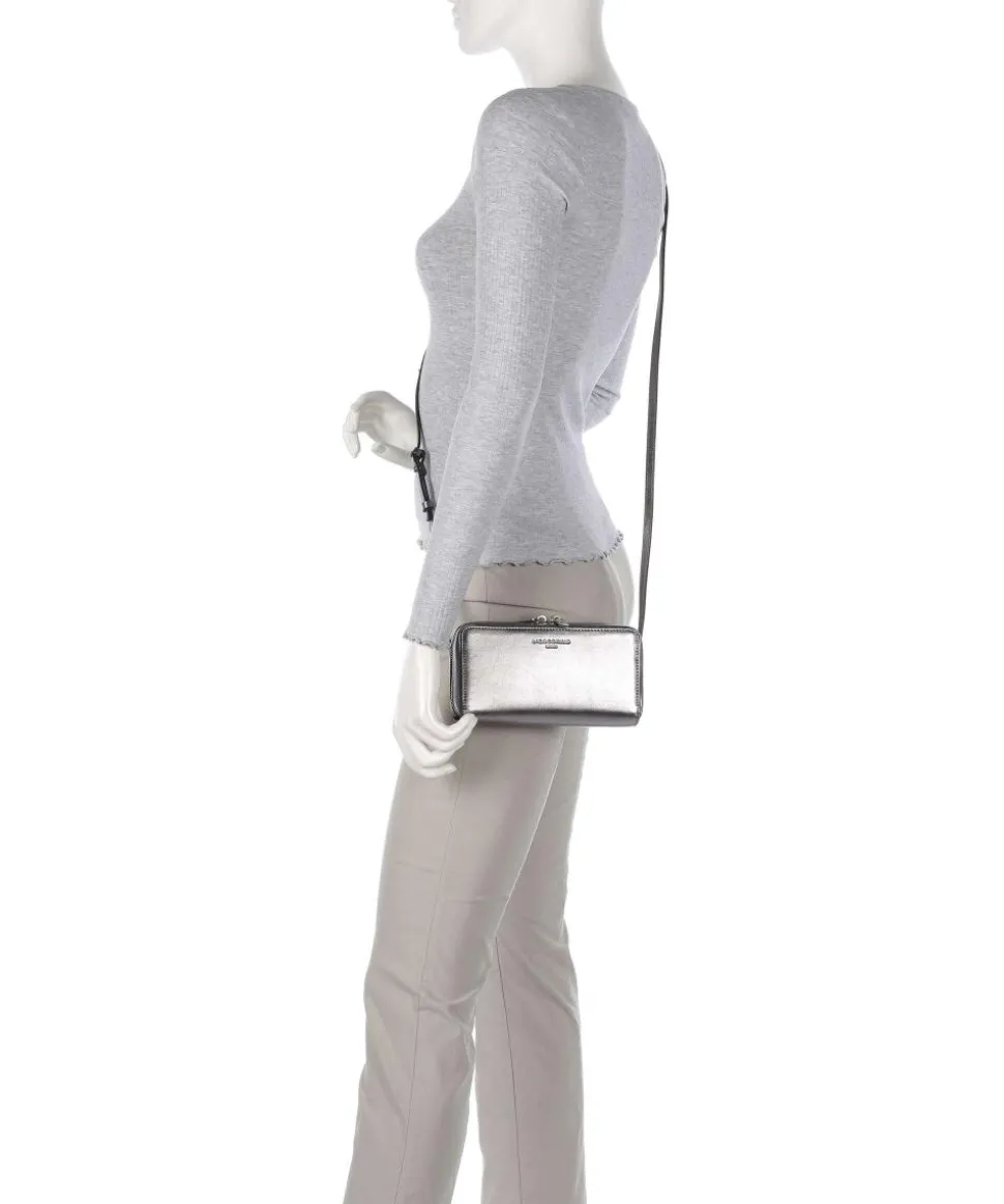 Lou Silverstone XS Umhängetasche Rindsleder silber