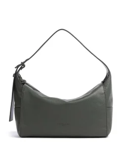 Lou Small Pebble M Beuteltasche genarbtes Rindsleder dunkelgrün