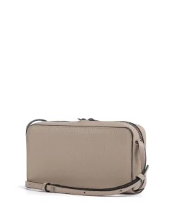 Lou Small Pebble XS Geldbörse genarbtes Rindsleder beige