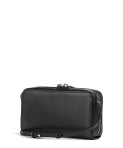 Lou Vintage Leather XS Geldbörse fein genarbtes Rindsleder schwarz