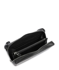 Lou Vintage Leather XS Geldbörse fein genarbtes Rindsleder schwarz