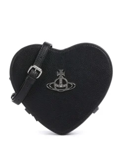 Louise Heart Grain Umhängetasche Lederimitat schwarz