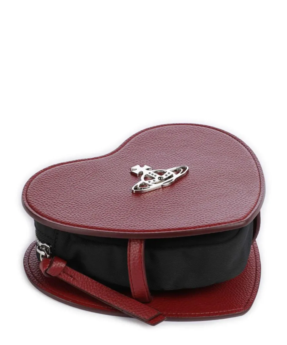 Louise Heart Grain Umhängetasche Lederimitat rot