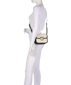 Love Box Mini Umhängetasche Canvas beige/schwarz