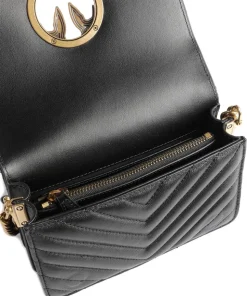 Love Click Mini Umhängetasche Schafsleder schwarz