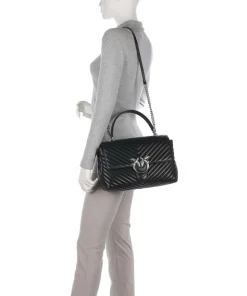 Love Lady Puff Big Handtasche Schafsleder schwarz