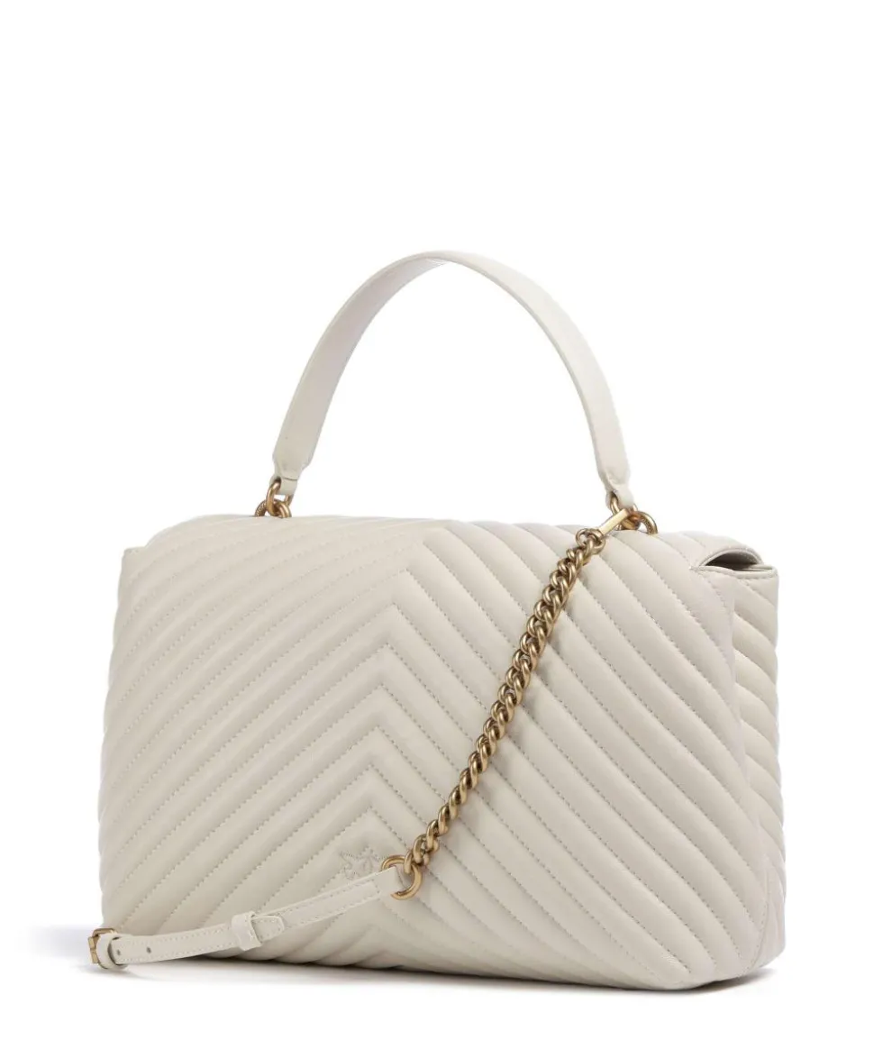 Love Lady Puff Big Handtasche Schafsleder elfenbein