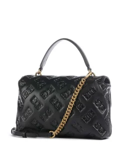 Love Lady Puff Classic Handtasche geprägtes Leder schwarz