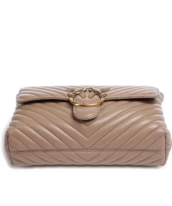 Love Lady Puff Classic Handtasche Schafsleder hellbraun