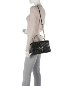 Love Lady Puff Classic Handtasche Schafsleder schwarz