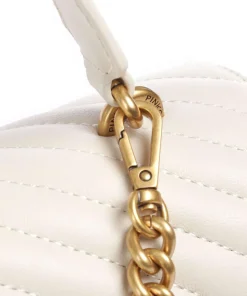 Love Lady Puff Classic Handtasche Schafsleder elfenbein