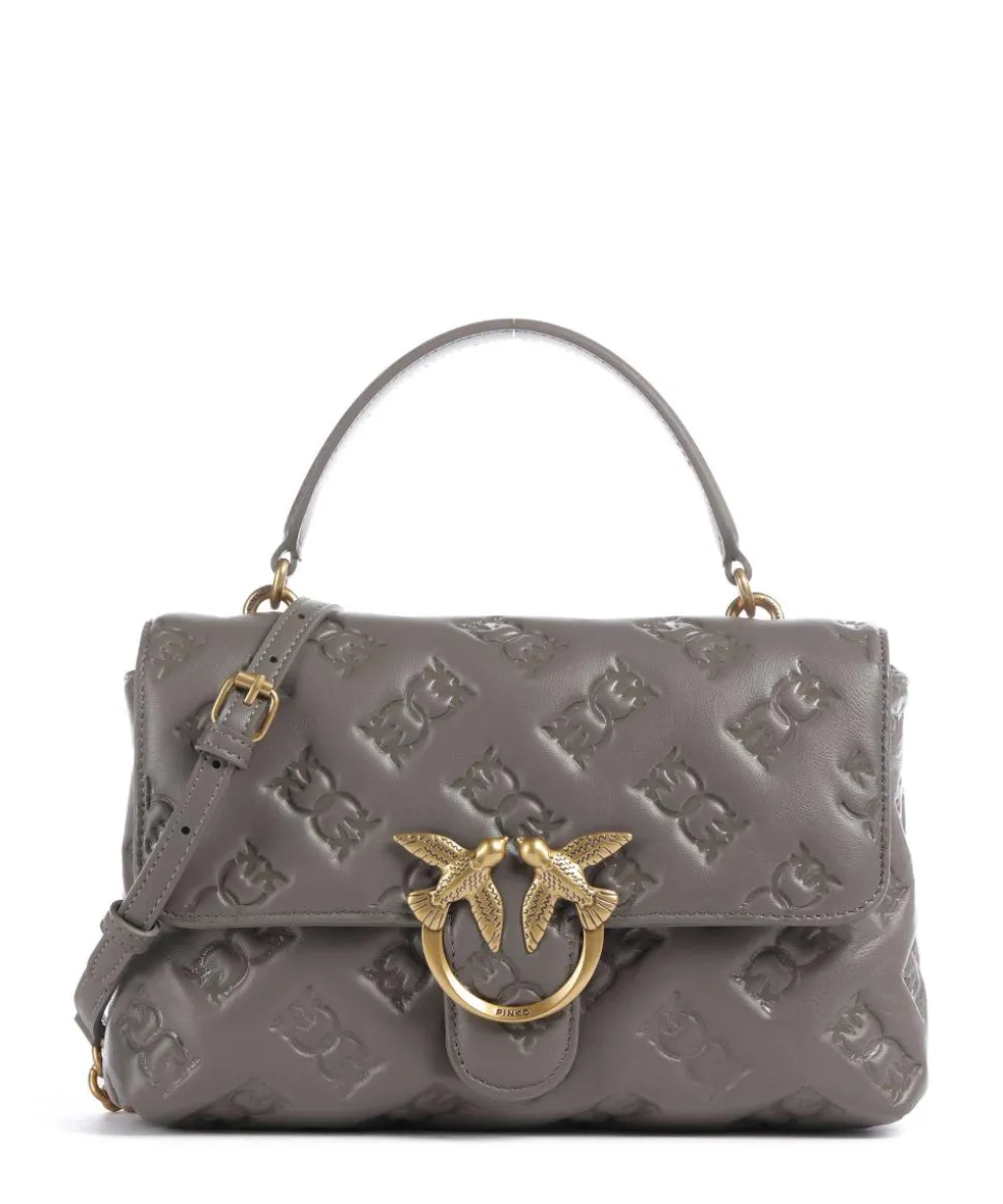 Love Lady Puff Classic Handtasche geprägtes Leder taupe