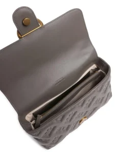 Love Lady Puff Classic Handtasche geprägtes Leder taupe