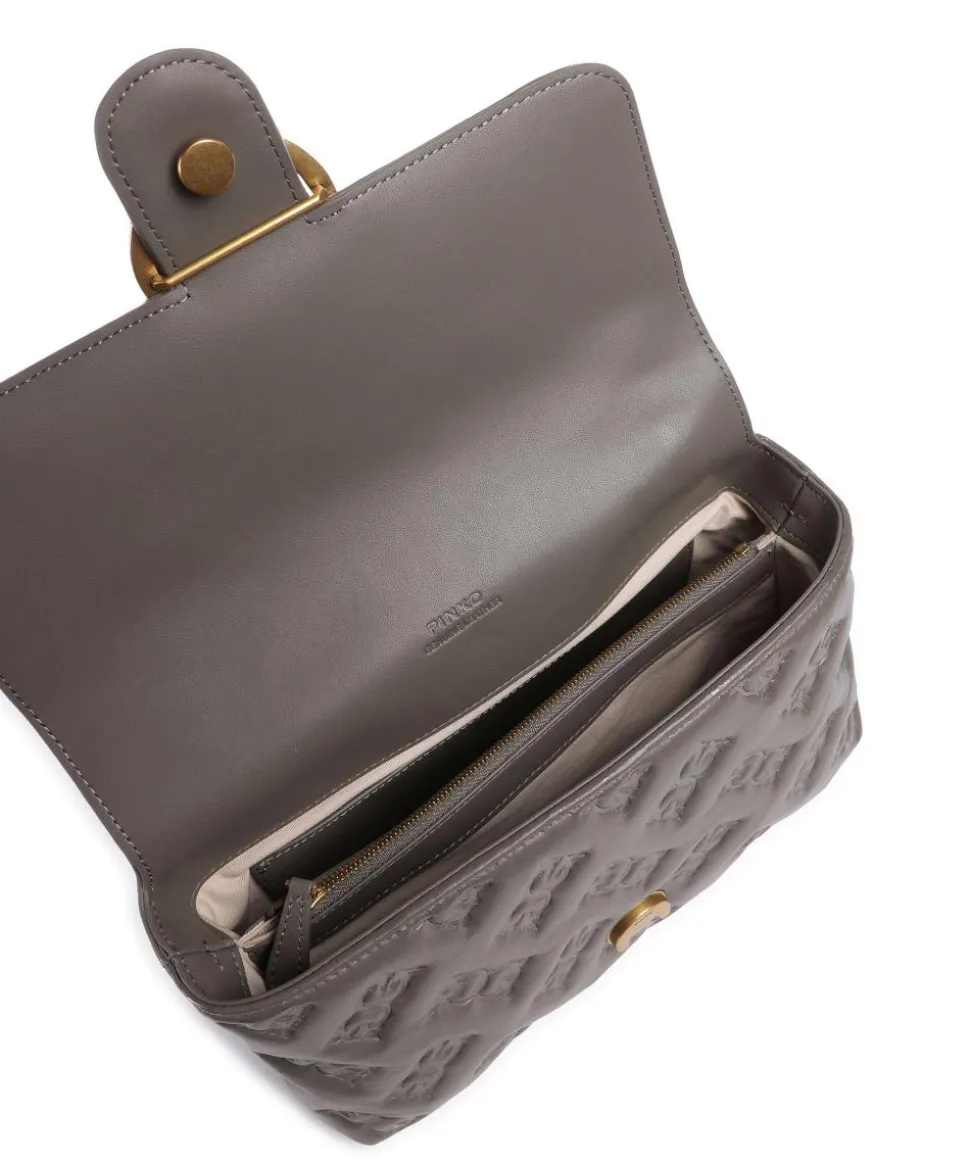 Love Lady Puff Classic Handtasche geprägtes Leder taupe