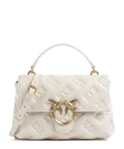 Love Lady Puff Mini Handtasche geprägtes Leder weiß