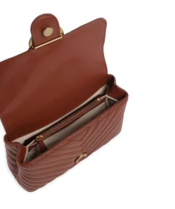 Love Lady Puff Mini Handtasche Schafsleder braun