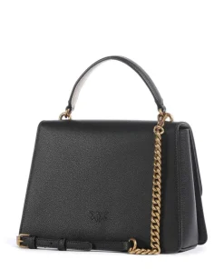 Love One Classic Handtasche genarbtes Leder schwarz