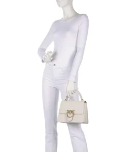 Love One Classic Handtasche fein genarbtes Rindsleder weiß