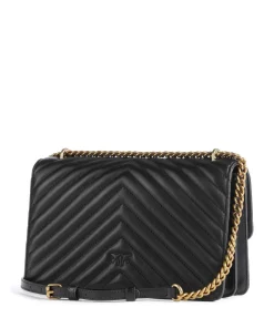 Love One Classic Schultertasche Schafsleder schwarz