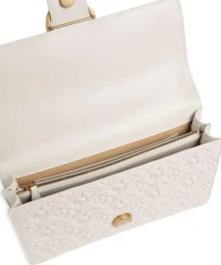 Love One Classic Schultertasche geprägtes Leder weiß