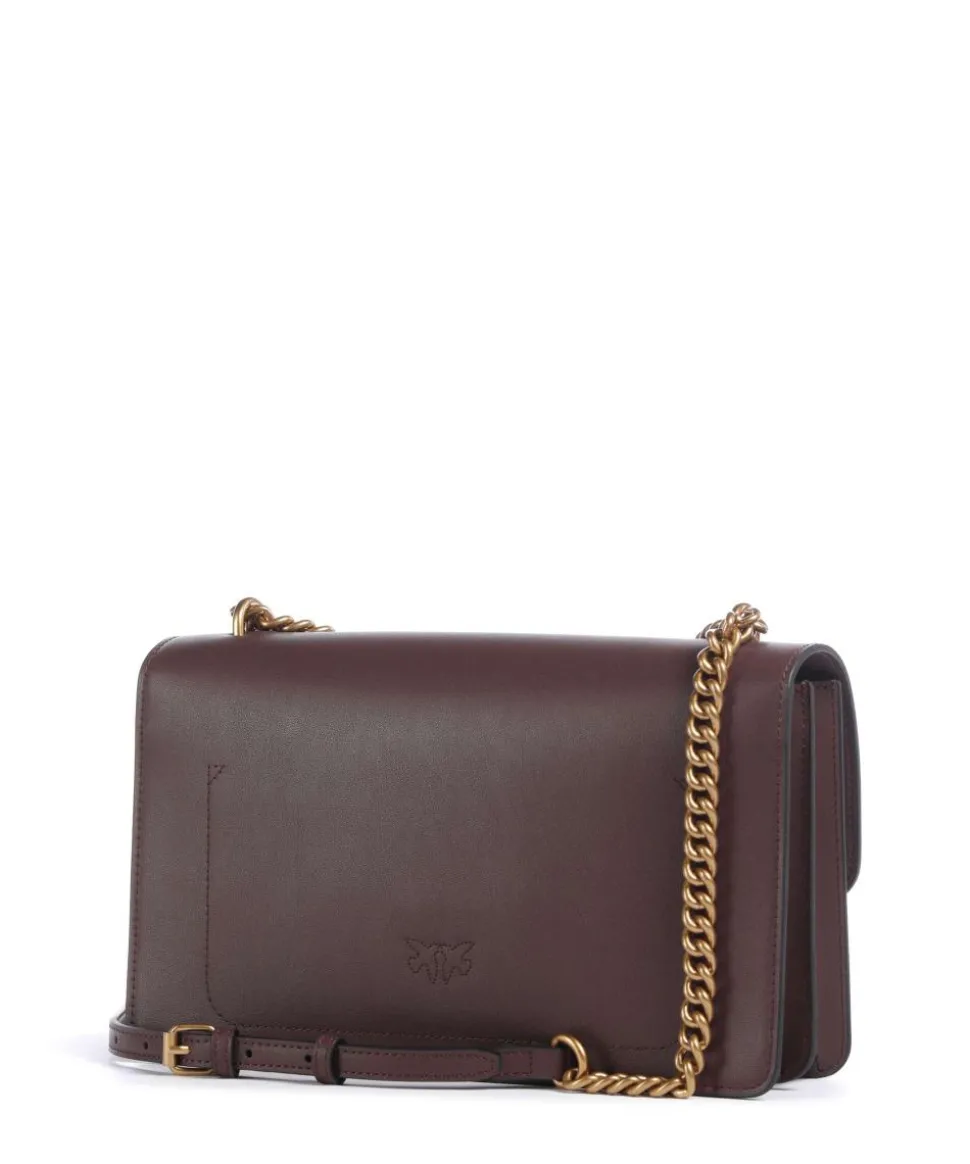 Love One Classic Schultertasche fein genarbtes Rindsleder dunkelbraun