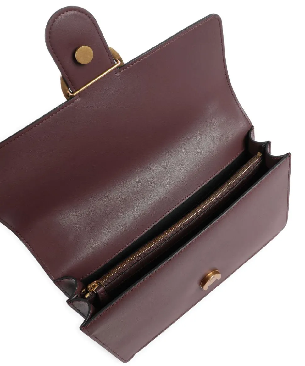 Love One Classic Schultertasche fein genarbtes Rindsleder dunkelbraun