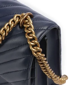 Love One Classic Schultertasche Schafsleder dunkelblau