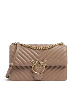 Love One Classic Schultertasche Schafsleder hellbraun