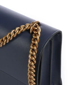 Love One Classic Schultertasche fein genarbtes Rindsleder dunkelblau