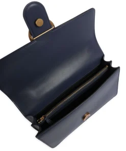 Love One Classic Schultertasche fein genarbtes Rindsleder dunkelblau